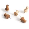 U Brands Pushpins, Wood, 3/8" Shank, 100/PK, Natural 100PK UBR3085U0624